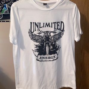 Juniors M White Motorcycle Shirt